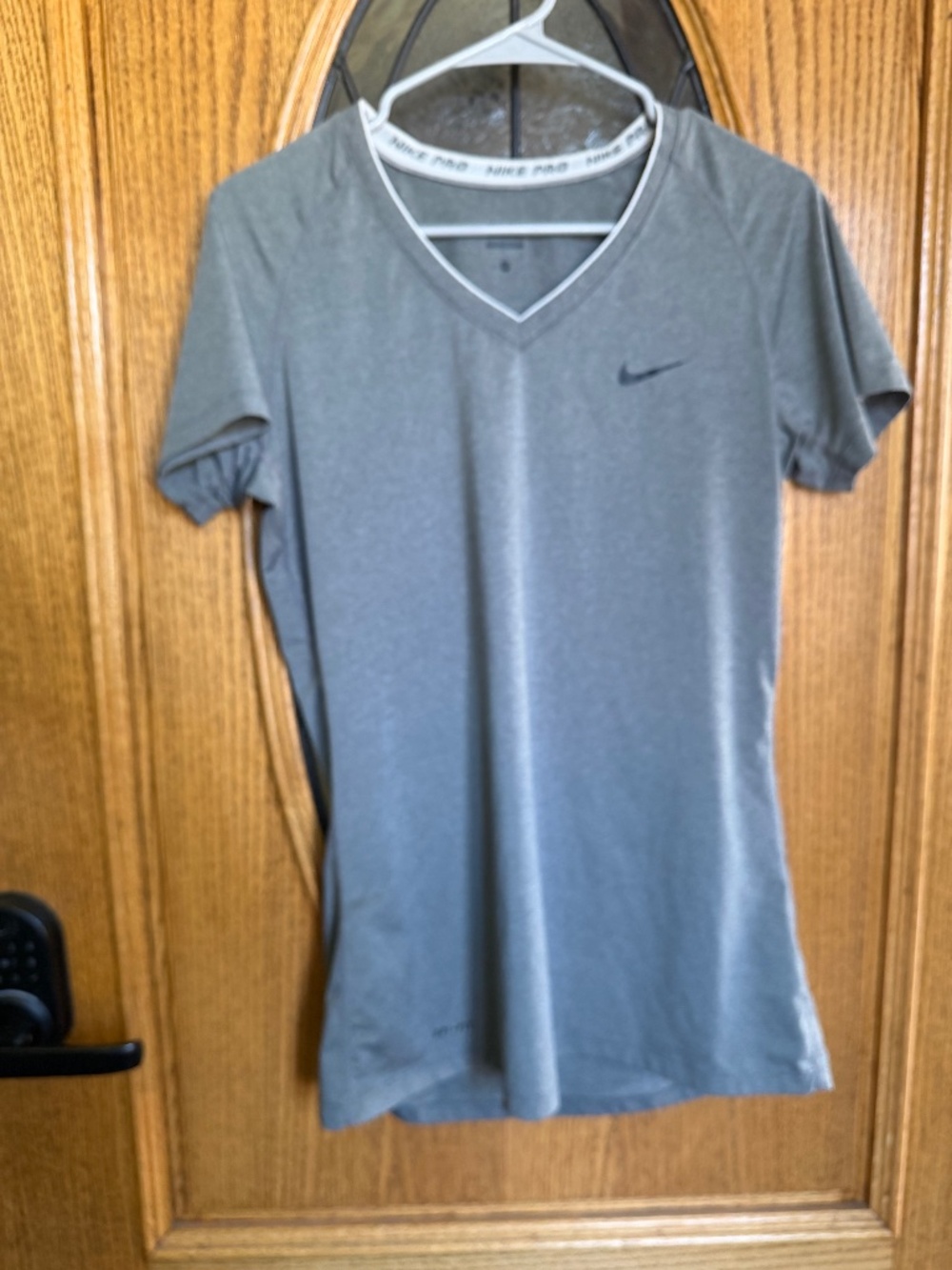 Nike grey v neck shirt Size L